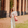 LOLA jean blanc droit à broderie anglaise LOLA jean blanc droit à broderie anglaise