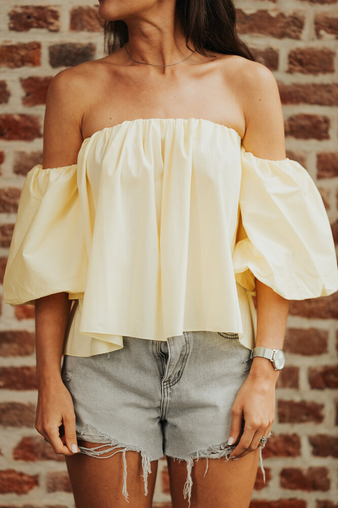 ROMY blouse jaune pastel