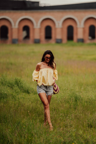 ROMY blouse jaune pastel