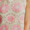 ROSALIE top crochet écru & rose ROSALIE top crochet écru & rose