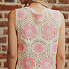 ROSALIE top crochet écru & rose ROSALIE top crochet écru & rose