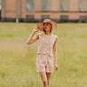 ROSALIE short crochet écru & rose ROSALIE short crochet écru & rose