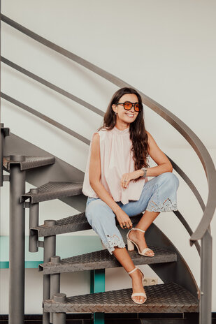 ANNA blouse rose clair