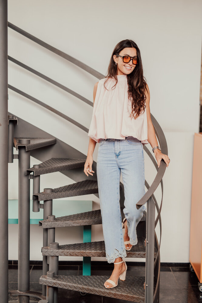 ANNA blouse rose clair ANNA blouse rose clair