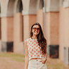 FLEUR short jean taupe