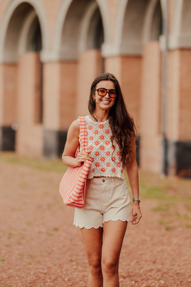 FLEUR short jean taupe