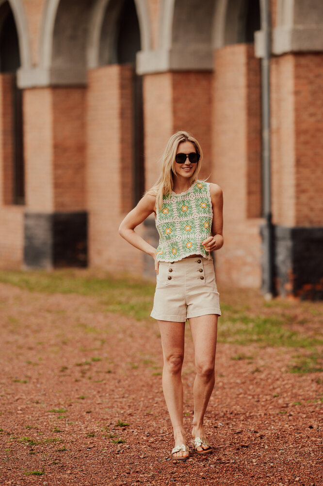DAISY top crochet vert DAISY top crochet vert