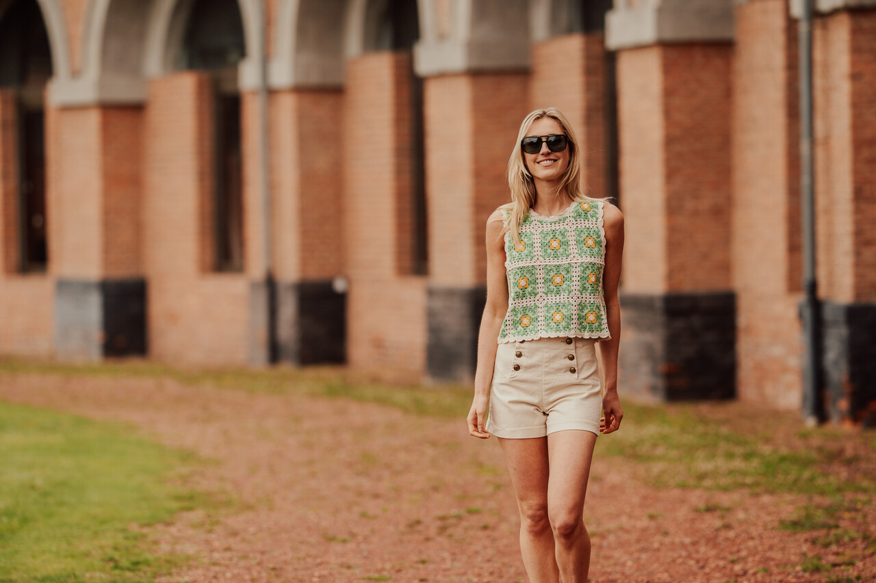 DAISY top crochet vert DAISY top crochet vert