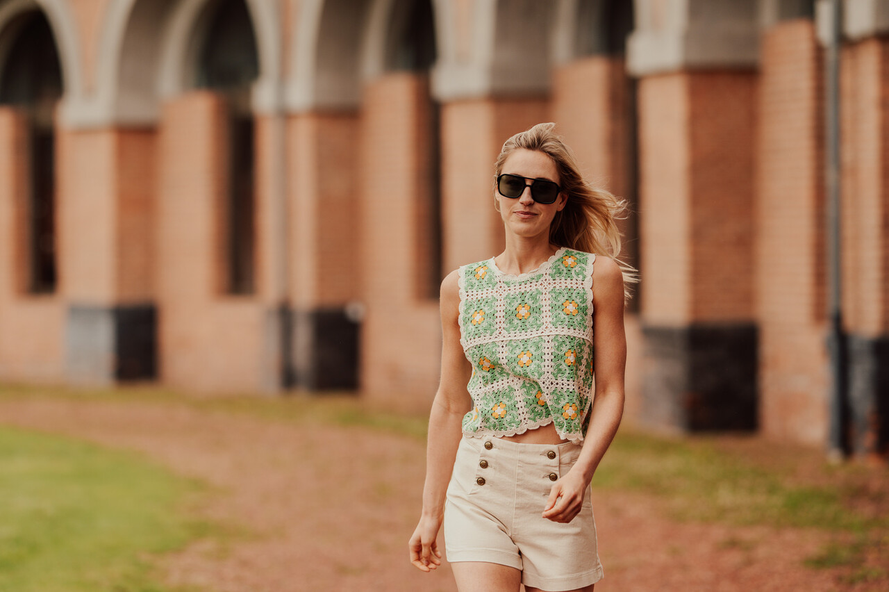 DAISY top crochet vert DAISY top crochet vert