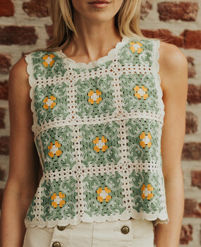 DAISY top crochet vert