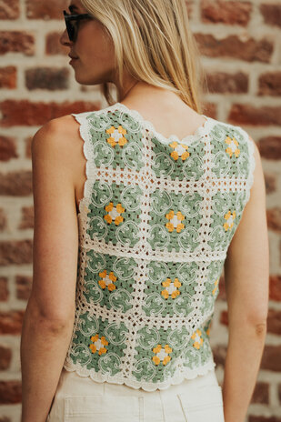 DAISY top crochet vert DAISY top crochet vert