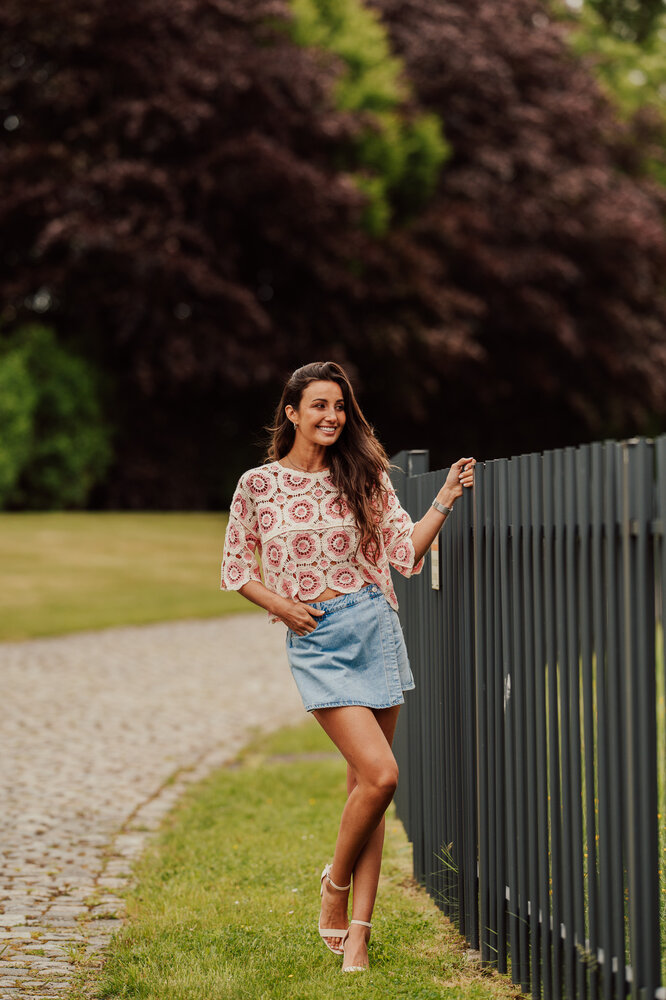 JOSEPHINE blouse crochet rose JOSEPHINE blouse crochet rose