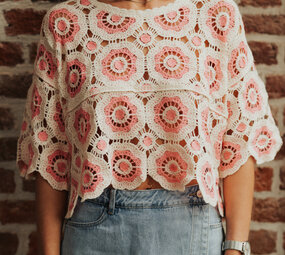 JOSEPHINE blouse crochet rose