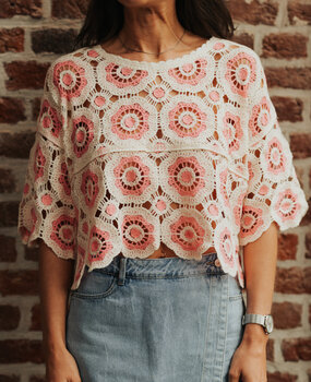 JOSEPHINE blouse crochet rose