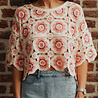 JOSEPHINE blouse crochet rose JOSEPHINE blouse crochet rose