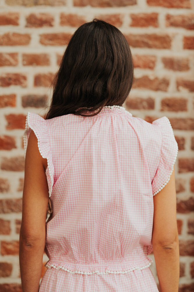 NOA blouse vichy rose