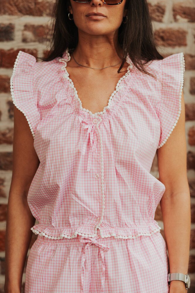 NOA blouse vichy rose