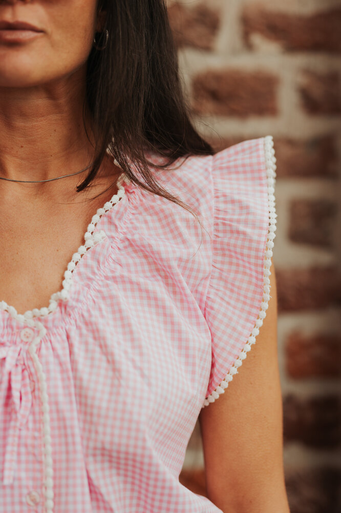 NOA blouse vichy rose