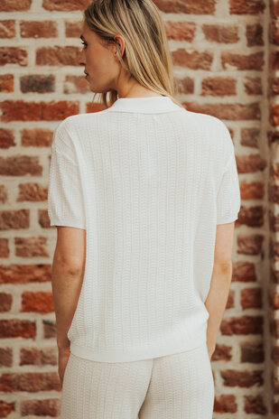 KYRELA haut en maille blanc