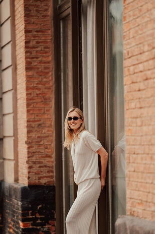 KYRELA haut en maille blanc