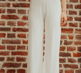 KYRELA pantalon en maille blanc