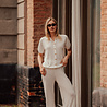 KYRELA pantalon en maille blanc KYRELA pantalon en maille blanc