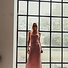 LEANIE robe longue satinée rose LEANIE robe longue satinée rose