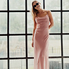 LEANIE robe longue satinée rose LEANIE robe longue satinée rose