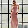 LEANIE robe longue satinée rose LEANIE robe longue satinée rose