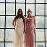 LEANIE robe longue satinée rose LEANIE robe longue satinée rose