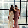 LEANIE robe longue satinée rose LEANIE robe longue satinée rose