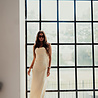 LEANIE robe longue satinée jaune LEANIE robe longue satinée jaune
