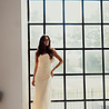 LEANIE robe longue satinée jaune LEANIE robe longue satinée jaune