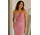 Robe Midi Rose Pailletée Col Cascade DIVIA