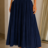 Jupe longue plissée bleu marine femme VERINO Jupe longue plissée bleu marine femme VERINO