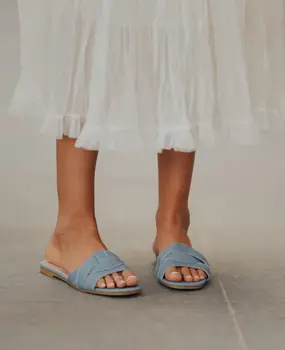 AMELIA sandales bleu jean