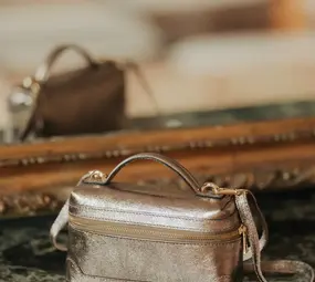 Sac taupe brillant VANITY