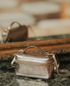 Sac taupe brillant VANITY