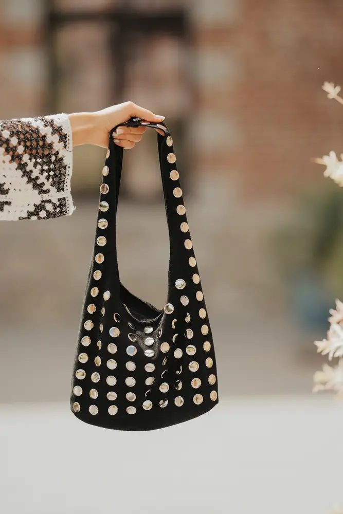 Sac clouté noir ELODIE Sac clouté noir ELODIE