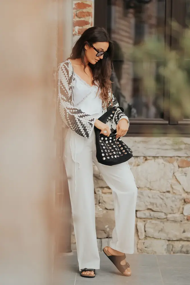 Sac clouté noir ELODIE Sac clouté noir ELODIE