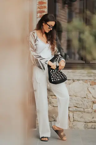 Sac clouté noir ELODIE Sac clouté noir ELODIE