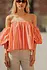 Blouse à rayures rouge et rose COBALTE