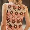 Blouse en crochet rose BRUME