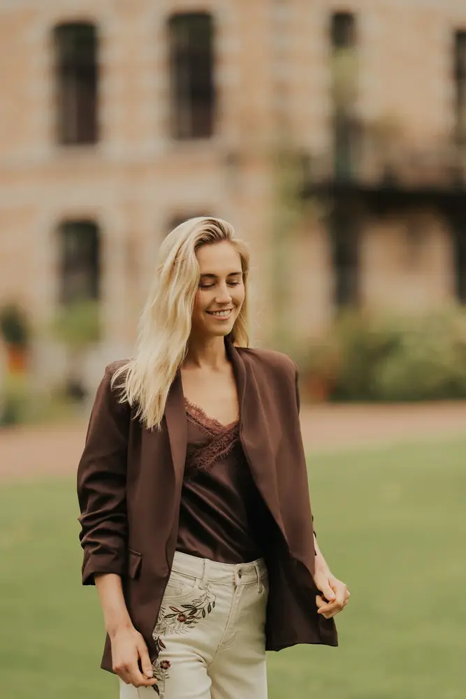 Blazer brun foncé EMILIE