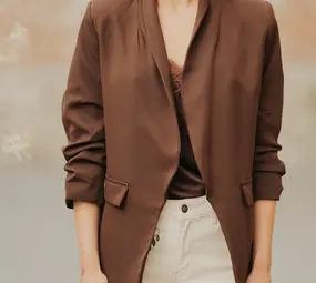 Blazer brun foncé EMILIE