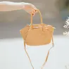 Sac en cuir grainé camel VELORIA