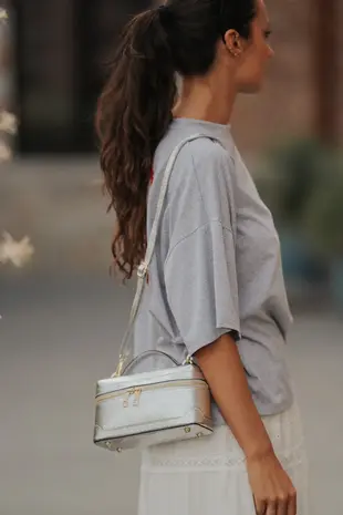 Sac argenté brillant VANITY
