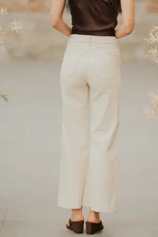 Jean brodé crème naturelle BOHO Jean brodé crème naturelle BOHO