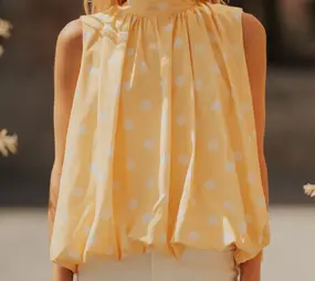 Blouse jaune à pois DUNE