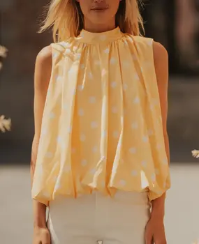 Blouse jaune à pois DUNE